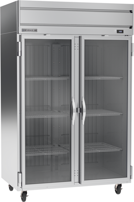Beverage-Air - 52" Horizon Stainless Steel Reach-In Freezer w/ 2 Glass Swing Doors - HFP2HC-1G