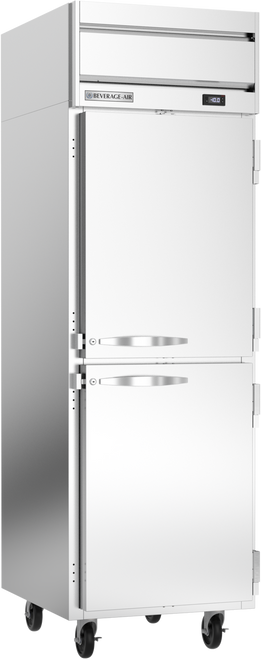 Beverage-Air - 26" Horizon Stainless Steel Reach-In Freezer w/ 2 Solid Swing Half Doors - HFPS1HC-1HS
