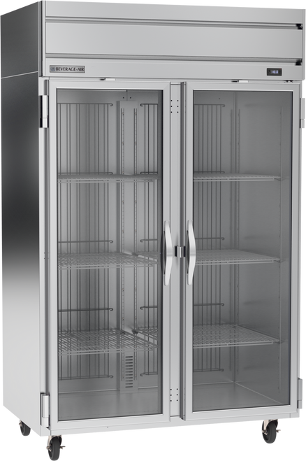 Beverage-Air - 52" Horizon Stainless Steel Reach-In Freezer w/ 2 Glass Swing Doors - HFPS2HC-1G