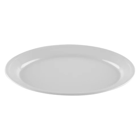 G.E.T - SuperMel 12" x 8.5" White Oval Platter (24 Per Case) - OP-912-W