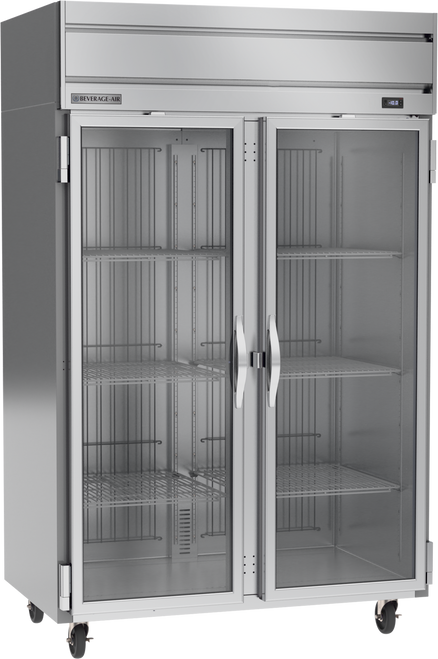 Beverage-Air - 52" Horizon Stainless Steel Reach-In Freezer w/ 2 Glass Swing Doors - HFS2HC-1G