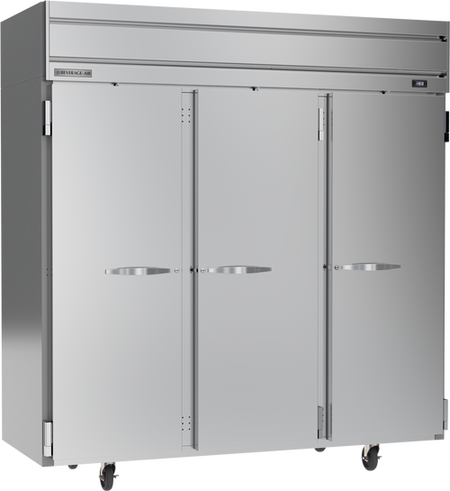 Beverage-Air - 78" Horizon Stainless Steel Reach-In Freezer w/ 3 Solid Swing Doors - HFS3HC-1S