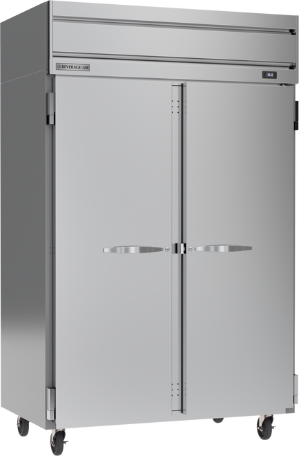 Beverage-Air - 52" Horizon Stainless Steel Reach-In Refrigerator w/ 2 Solid Swing Doors - HR2HC-1S