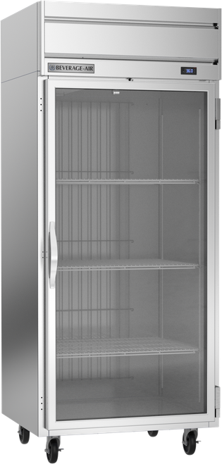 Beverage-Air - 35" Horizon Stainless Steel Reach-In Refrigerator w/ 1 Glass Swing Door - HRP1WHC-1G