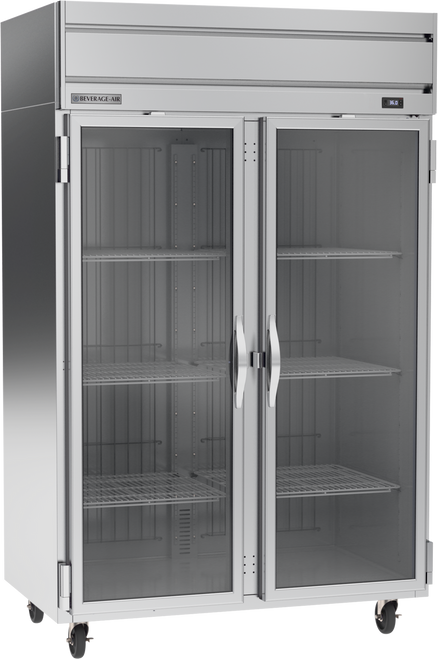 Beverage-Air - 52" Horizon Stainless Steel Reach-In Refrigerator w/ 2 Glass Swing Doors - HRP2HC-1G