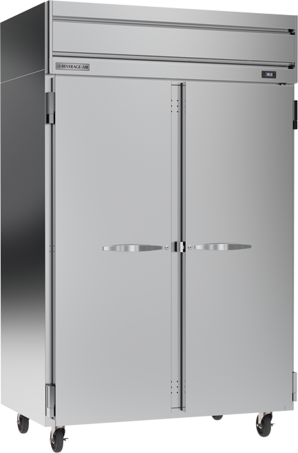 Beverage-Air - 52" Horizon Stainless Steel Reach-In Refrigerator w/ 2 Solid Swing Doors - HRP2HC-1S