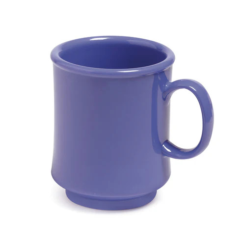 G.E.T - Diamond Mardi Gras 8 oz Peacock Blue Tritan Stacking Mug (24 Per Case) - TM-1308-PB