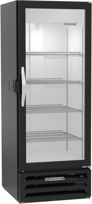 Beverage-Air - 25" MarketMax IQ Black Merchandiser Freezer w/ 1 Swing Glass Door - MMF12HC-1-B-IQ