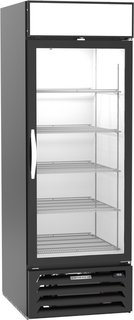 Beverage-Air - 27" MarketMax Black Merchandiser Freezer w/ 1 Swing Glass Door - MMF23HC-1-B