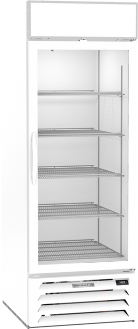 Beverage-Air - 27" MarketMax White Merchandiser Freezer w/ 1 Swing Glass Door - MMF23HC-1-W