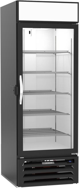Beverage-Air - 28" MarketMax IQ Black Merchandiser Freezer w/ 1 Swing Glass Door - MMF23HC-1-B-IQ