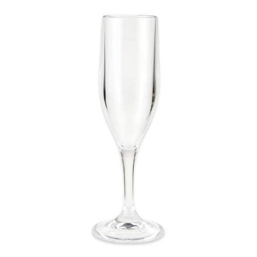 G.E.T - 6 oz SAN Plastic Clear Champagne Glass (24 Per Case) - BRA-2-PC-CL