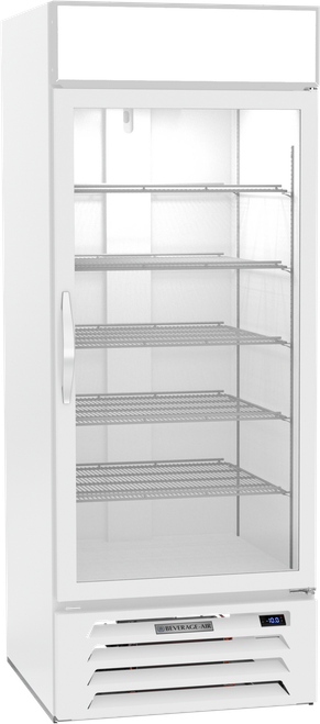 Beverage-Air - 30" MarketMax White Merchandiser Freezer w/ 1 Swing Glass Door -
