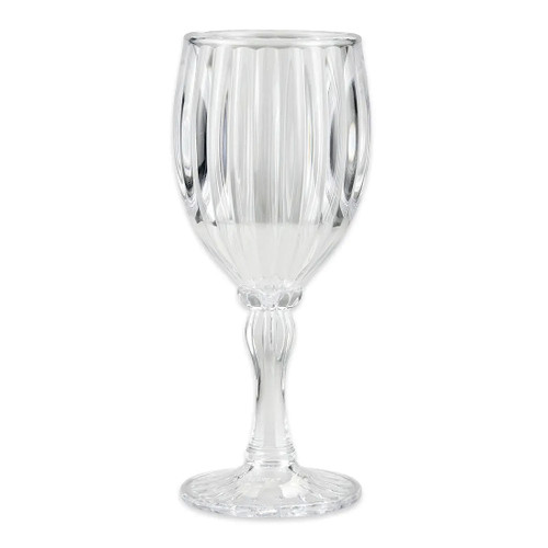 G.E.T - 8 oz SAN Plastic Clear Fluted Wine Glass (24 Per Case) - SW-1422-1-SAN-CL