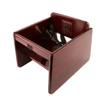 G.E.T - Mahogany Wood Booster Seat W/ T-Strap - BS-200-MOD-M2