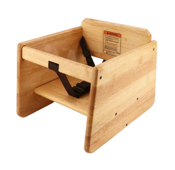 G.E.T - Natural Wood Booster Seat W/ T-Strap - BS-200-MOD-N2