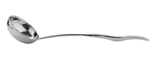 G.E.T - 4 oz Stainless Steel Solid Soup Ladle W/ Pounded Finish (12 Per Case) - BSPD-07