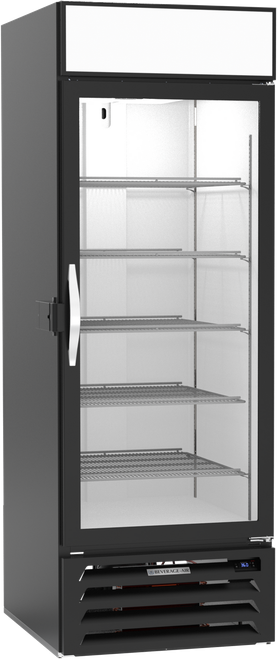 Beverage-Air - 28" MarketMax IQ Black Merchandiser Refrigerator w/ 1 Swing Glass Door - MMR23HC-1-B-IQ