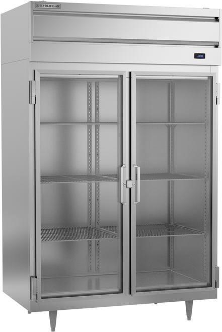 Beverage-Air - 52" P Series Stainless Steel Reach-In Freezer w/ 2 Glass Swing Doors - PF2HC-1BG