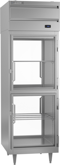 Beverage-Air - 27" P Series Stainless Steel Pass-Thru Freezer w/ 4 Glass Swing Half Doors - PFD1HC-1BHG