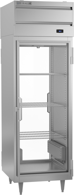 Beverage-Air - 26" P Series Stainless Steel Pass-Thru Warming Cabinet  w/ 2 Glass Swing Doors - PH1-1BG-PT