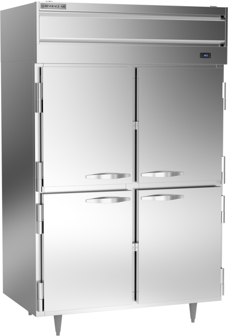 Beverage-Air - 52" P Series Stainless Steel Reach-In Warming Cabinet  w/ 4 Solid Swing Half Doors - PH2-1HS