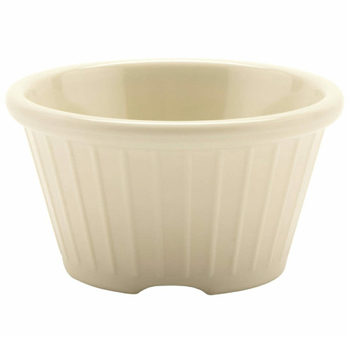 G.E.T - 4 oz Ivory Melamine Fluted Ramekin (48 Per Case) - F-645-IV