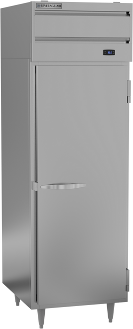 Beverage-Air - 27" P Series Stainless Steel Reach-In Refrigerator w/ 1 Solid Swing Door - PR1HC-1AS