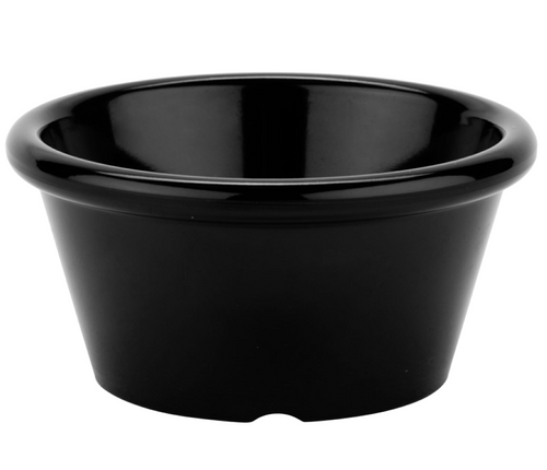 G.E.T - 6 oz Black Melamine Ramekin (48 Per Case) - S-660-BK