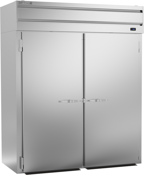 Beverage-Air - 69" P Series Stainless Steel Extra Tall Roll-In Refrigerator w/ 2 Solid Swing Doors - PRI2XTHC-1AS