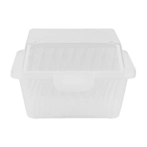 G.E.T - Eco-Takeouts 5" x 5" Clear Polypropylene Single Entree Reusable Food Container (24 Per Case) - EC-08-1-CL