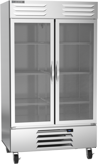 Beverage-Air - 47" Vista Reach-In Refrigerator w/ 2 Glass Swing Doors - RB44HC-1G