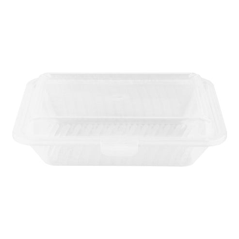G.E.T - Eco-Takeouts 9" x 6.5" Clear Polypropylene Half-Size Reusable Food Container (12 Per Case) - EC-11-1-CL