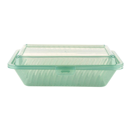 G.E.T - Eco-Takeouts 9" x 6.5" Jade Polypropylene Half-Size Reusable Food Container (12 Per Case) - EC-11-1-JA