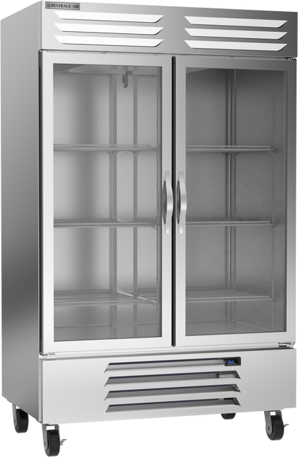 Beverage-Air - 52" Vista Reach-In Refrigerator w/ 2 Glass Swing Doors - RB49HC-1G