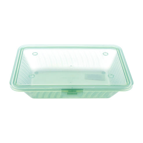 G.E.T - Eco-Takeouts 9" x 6.5" Jade Polypropylene Half-Size Reusable Flat Top Food Container (12 Per Case) - EC-18-JA