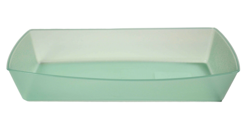 G.E.T - Eco-Takeouts 10" x 5.5" Jade Polypropylene Reusable Rectangular Food Tray (24 Per Case) - EC-22-JA
