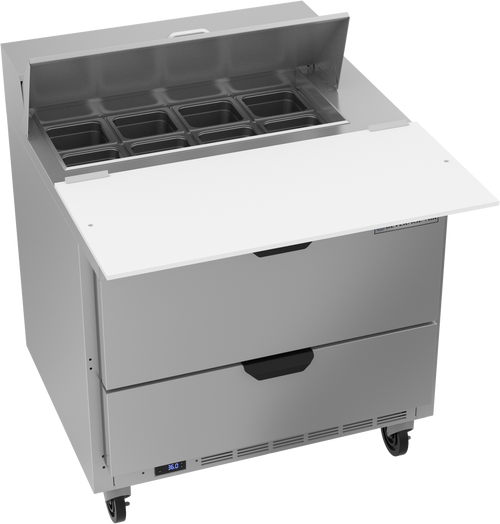 Beverage-Air - 36" Sandwich Prep Table w/ 2 Drawers & 17" Cutting Board - SPED36HC-08C-2