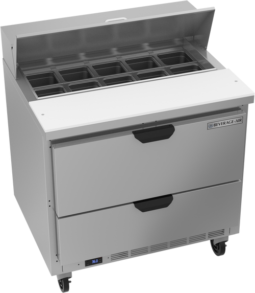 Beverage-Air - 36" Sandwich Prep Table w/ 2 Drawers - SPED36HC-10-2
