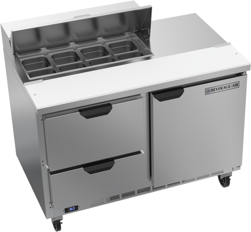 Beverage-Air - 48" Sandwich Prep Table w/ 2 Drawers & 1 Door - SPED48HC-08-2