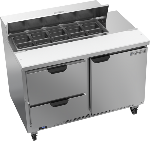 Beverage-Air - 48" Sandwich Prep Table w/ 2 Drawers & 1 Door - SPED48HC-10-2