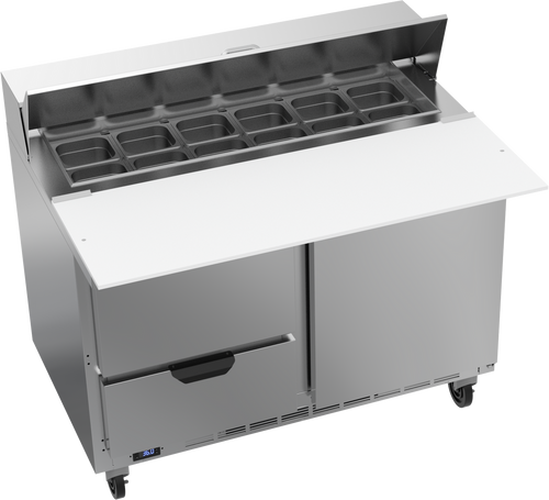 Beverage-Air - 48" Sandwich Prep Table w/ 2 Drawers, 1 Door & 17" Cutting Board - SPED48HC-12C-2
