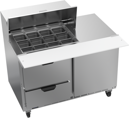 Beverage-Air - 48" Mega Top Sandwich Prep Table w/ 2 Drawers & 1 Door - SPED48HC-12M-2