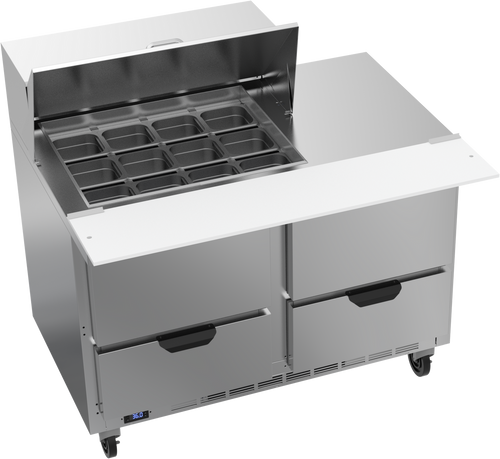 Beverage-Air - 48" Mega Top Sandwich Prep Table w/ 4 Drawers - SPED48HC-12M-4