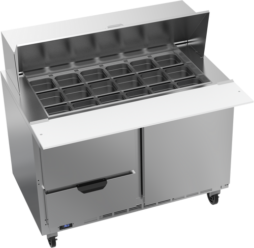 Beverage-Air - 48" Mega Top Sandwich Prep Table w/ 2 Drawers & 1 Door - SPED48HC-18M-2