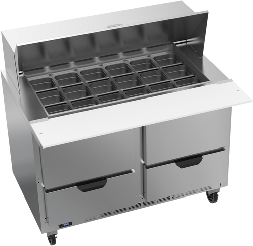 Beverage-Air - 48" Mega Top Sandwich Prep Table w/ 4 Drawers - SPED48HC-18M-4