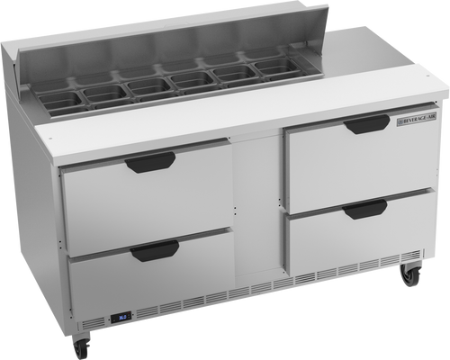 Beverage-Air - 60" Sandwich Prep Table w/ 4 Drawers - SPED60HC-12-4