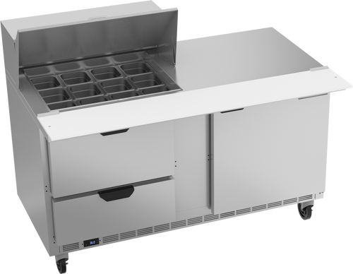 Beverage-Air - 60" Mega Top Sandwich Prep Table w/ 2 Drawers & 1 Door - SPED60HC-12M-2