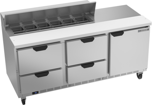 Beverage-Air - 72" Sandwich Prep Table w/ 4 Drawers & 1 Door - SPED72HC-12-4