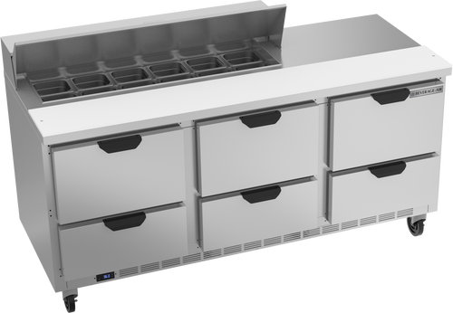 Beverage-Air - 72" Sandwich Prep Table w/ 6 Drawers - SPED72HC-12-6